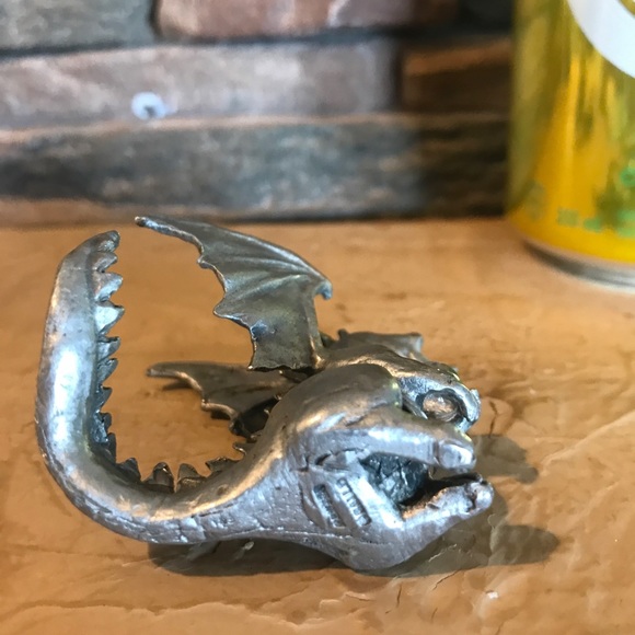 (Mostly) Pewter Dragon Figurines Junk Lot - Picture 14 of 16